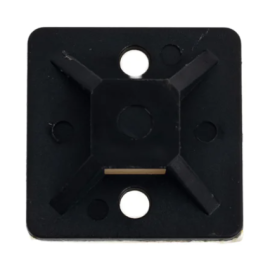 Самоклеящаяся площадка под хомуты IEK 25x25 черная 100 шт