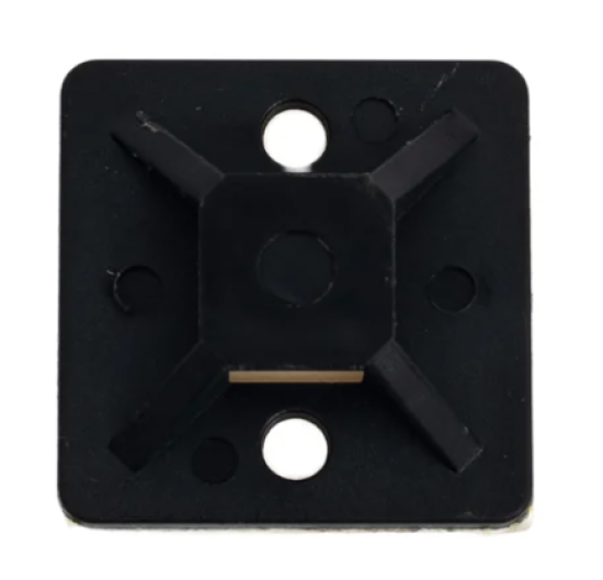 Самоклеящаяся площадка под хомуты IEK 25x25 черная 100 шт