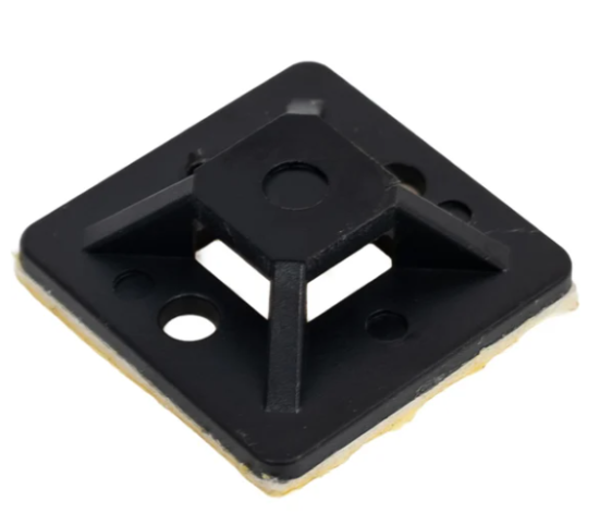 Самоклеящаяся площадка под хомуты IEK 25x25 черная 100 шт