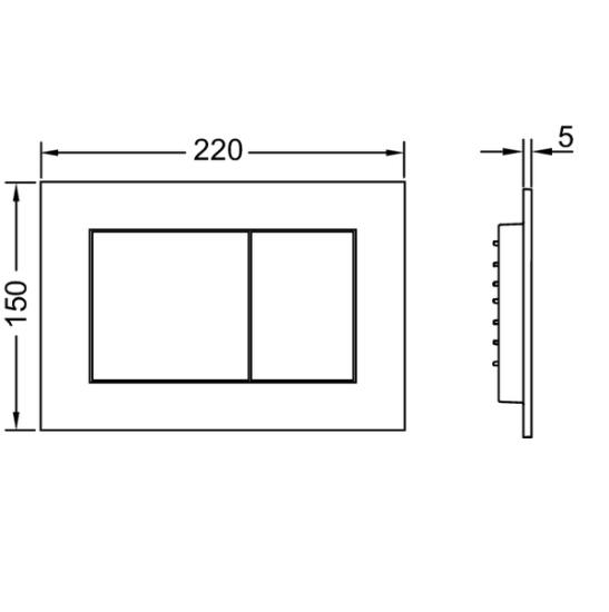 Система инсталляции для унитаза Tece TECE Base 9400412 4 в 1 с клавишей смыва (хром)