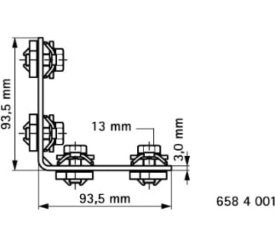 Угол Walraven BIS Rapidrail 4 гайки