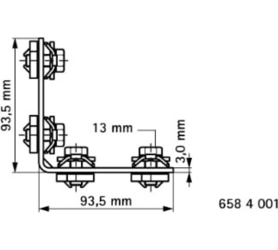 Угол Walraven BIS Rapidrail 4 гайки