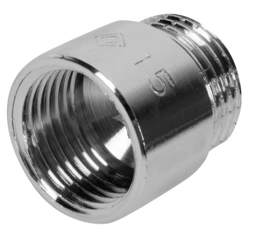 Удлинитель  VALTEC 1/2 - 15мм нар/р - вн/р (хром)