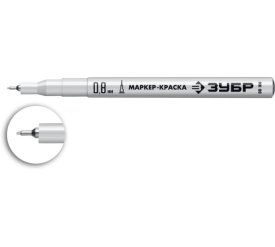 Экстра маркер-краска ЗУБР Профессионал МК-80 0,8 мм белый