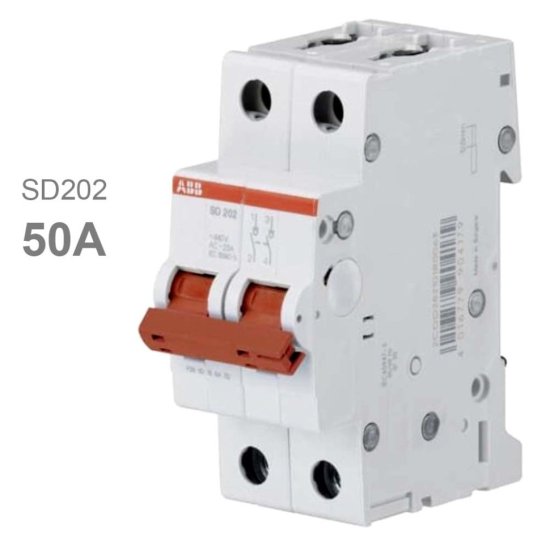 Рубильник ABB SD202/50 рычаг красный