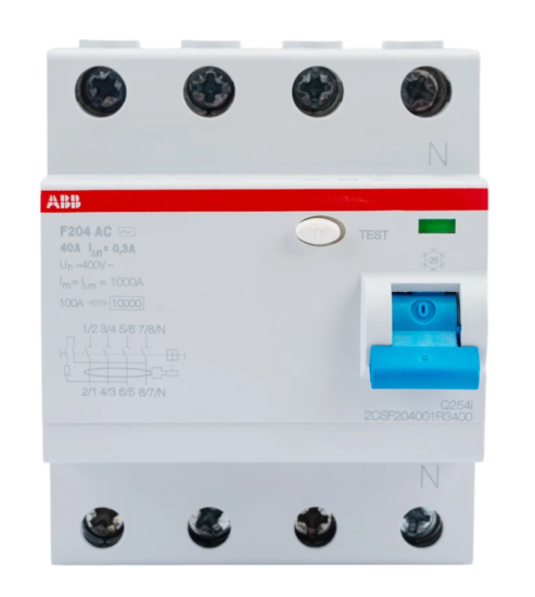 УЗО выкл. 4мод. F204 AC - 40/0,3 ABB