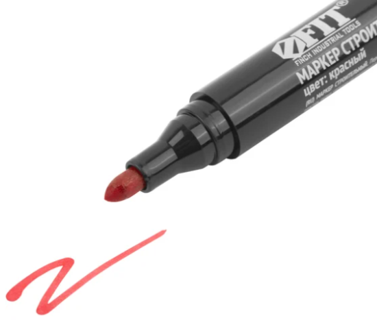 Строительный перманентный маркер FIT красный