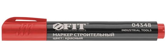 Строительный перманентный маркер FIT красный