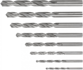 Набор сверл по металлу HSS угол заточки 118° пласт. кейс 8 шт. (3-4-5-6-7-8-9-10мм)