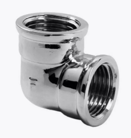 Уголок латунный 1/2 вн/р - вн/р(хром) TIM