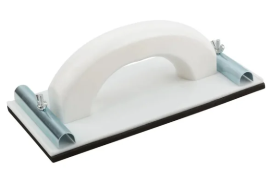 Терка для наждачной бумаги MOS пластиковая, с металлическим прижимом, 230x105 мм