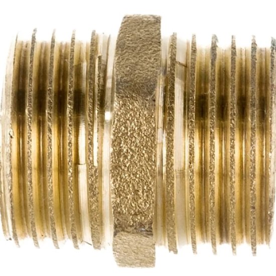 Ниппель резьбовой 1/2 нар/нар рез.(Латунь)