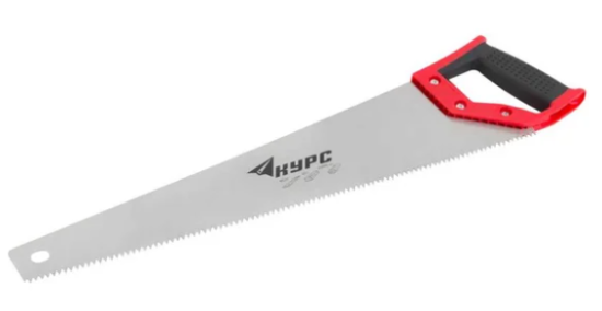 Ножовка пила КУРС 500мм закаленный зуб, рез по дереву