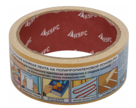 Лента клейкая двусторонняя КУРС 38мм х 10м