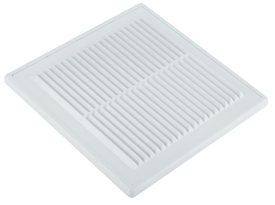 Решетка вентиляционная пластиковая 190x190 мм, съемная, с сеткой