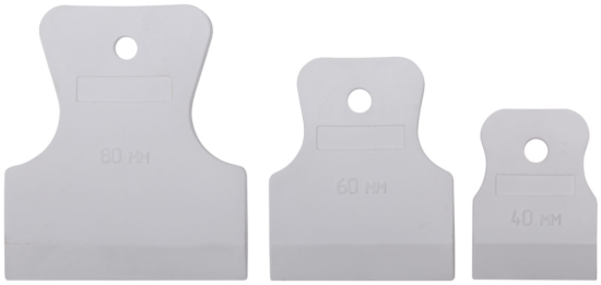 Набор белых резиновых шпателей 3 шт КУРС