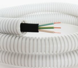 Кабель ВВГнг(А)-LS 3х1.5ок (Конкорд) в Трубе гофр. ДКС 20d