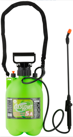 Переносной помповый опрыскиватель (распылитель) Лазурит 5л