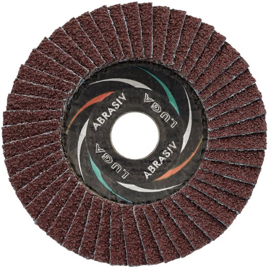 Круг лепестковый по металлу/древесине Луга Professional 125х22,2 мм P24 торцевой