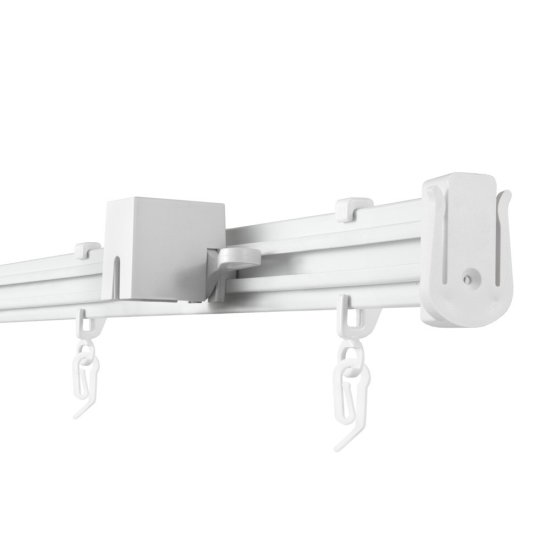 Карниз потолочный пластмассовый однорядный гибкий Лайт 500 см белый