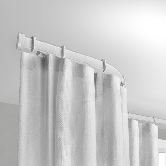 Карниз потолочный пластмассовый однорядный гибкий Лайт 500 см белый