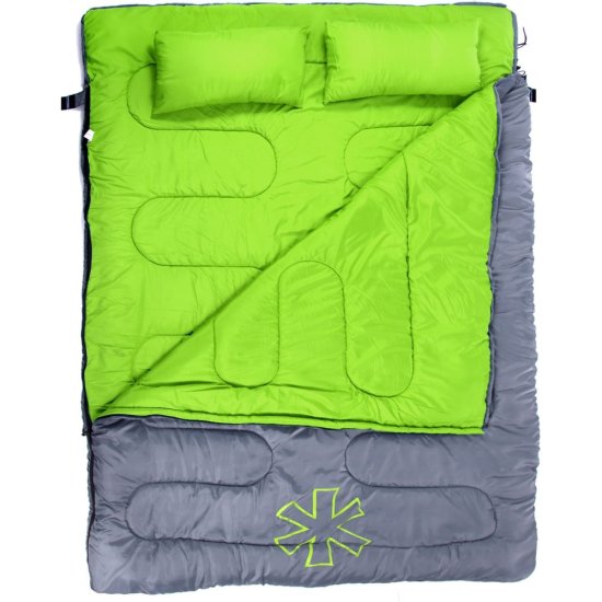Спальный мешок-одеяло Norfin ALPINE COMFORT DOUBLE 250 GREEN