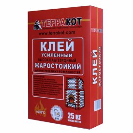 Клей для печей и каминов Терракот серый 25 кг
