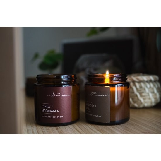 Свеча ароматическая Stella Fragrance Lavender Basil 90 г
