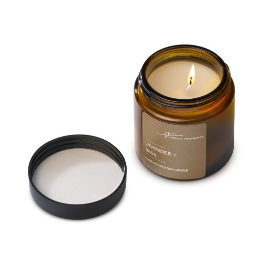 Свеча ароматическая Stella Fragrance Lavender Basil 90 г