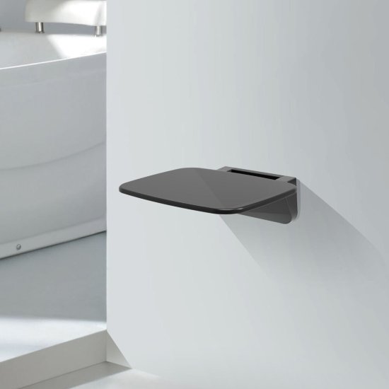 Сиденье для душа WasserKraft полипропилен черное (SS402)