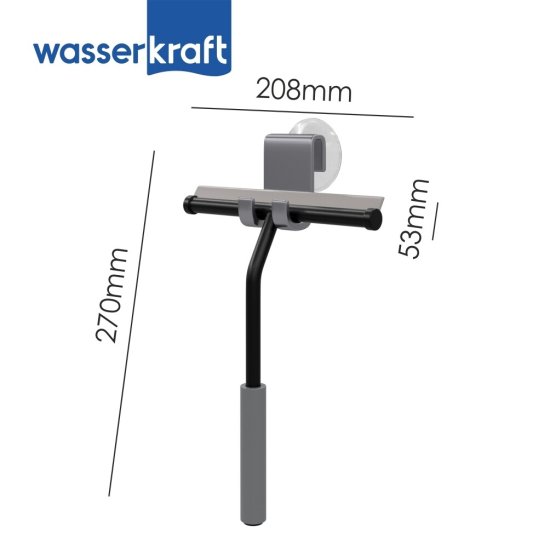 Водосгон для душа WasserKraft каучук серо-черный (211B)
