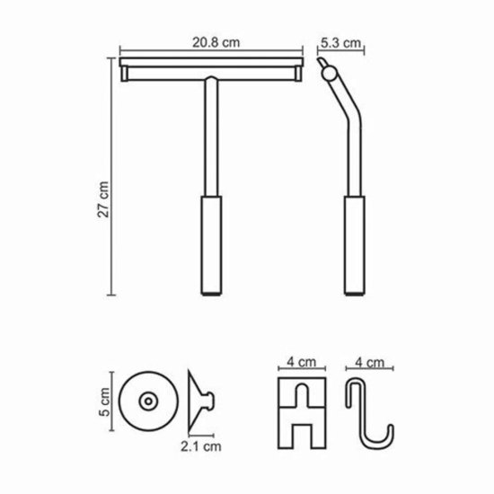 Водосгон для душа WasserKraft каучук серо-белый (211W)
