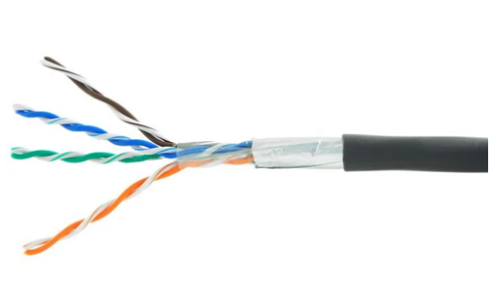 Кабель LAN FTP 5e черный внешний