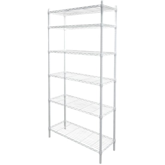 Стеллаж сетчатый KONSENSA 90x35x180 см цвет белый