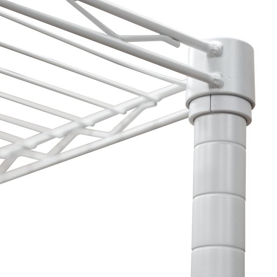 Стеллаж сетчатый KONSENSA 90x35x180 см цвет белый