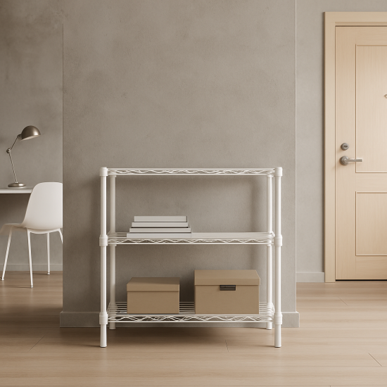 Стеллаж сетчатый KONSENSA 60x35x90 см цвет белый