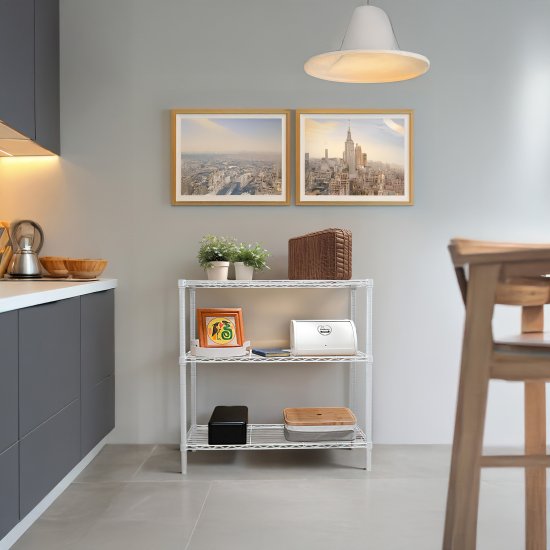 Стеллаж сетчатый KONSENSA 60x35x90 см цвет белый