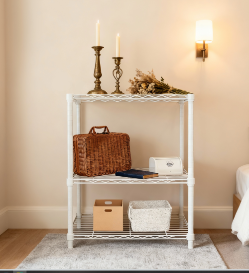 Стеллаж сетчатый KONSENSA 60x35x90 см цвет белый