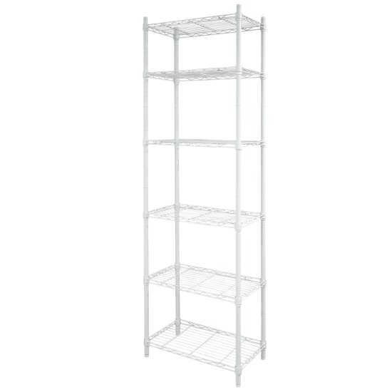 Стеллаж сетчатый KONSENSA 60x35x180 см цвет белый