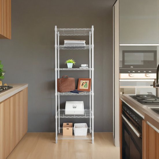 Стеллаж сетчатый KONSENSA 60x35x180 см цвет белый