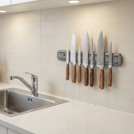 Держатель для инвентаря Mallony 38x4.8x1.2 см полипропилен цвет серый