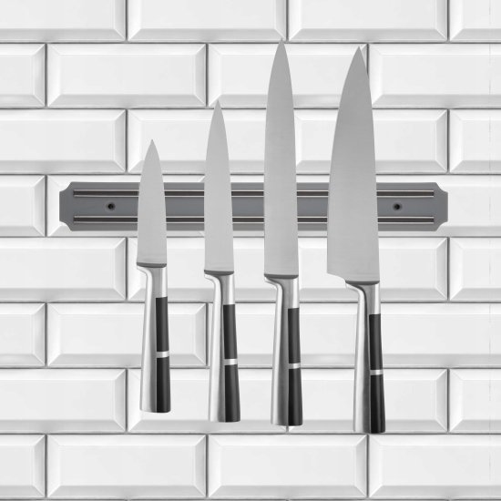 Держатель для инвентаря Mallony 38x4.8x1.2 см полипропилен цвет серый