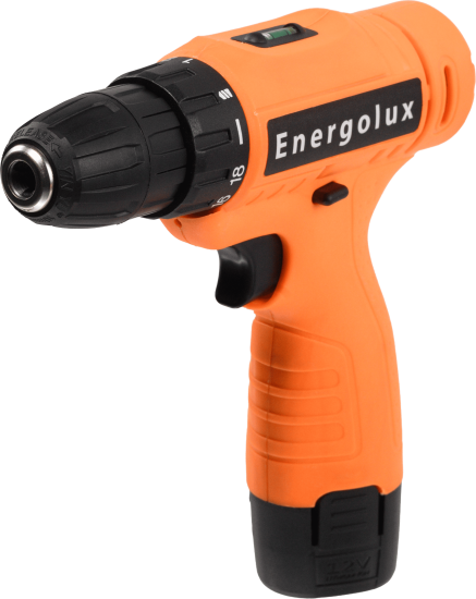 Дрель-шуруповерт аккумуляторная Energolux ДА-12ЛМ/1, 12 В Li-ion 1.5 Ач