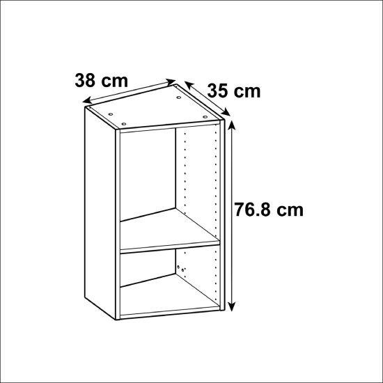 Кухонный шкаф навесной 38x77x35 см KONSENSA ЛДСП цвет белый