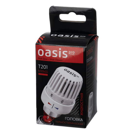 Термостатическая головка жидкостная Oasis Pro T201 M30x1.5 белая