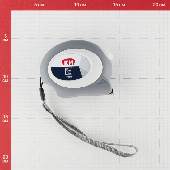 Рулетка КМ с автостопом 5 м x 19 мм