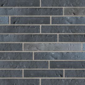 Клинкерная плитка для фасада Terramatic Forta Brown Riegel DK 2301-2R (10 шт.= 0,16 кв.м) коричневая с черным декором 390х40х14 мм