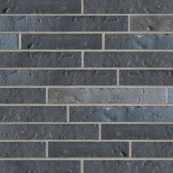 Клинкерная плитка для фасада Terramatic Forta Brown Riegel DK 2301-2R (10 шт.= 0,16 кв.м) коричневая с черным декором 390х40х14 мм