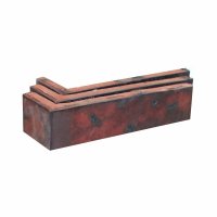 Клинкерная плитка для фасада угловая Terramatic Moon Grey AC Y 8404 Y (8 шт.= 0,14 кв.м) cерая с белым оттенком 185х60х71х14 мм