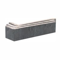 Клинкерная плитка для фасада угловая Terramatic Forta Brown Riegel DK Y 2301-2R Y (8 шт.= 0,08 кв.м) коричневая с черным декором 185х60х40х14 мм